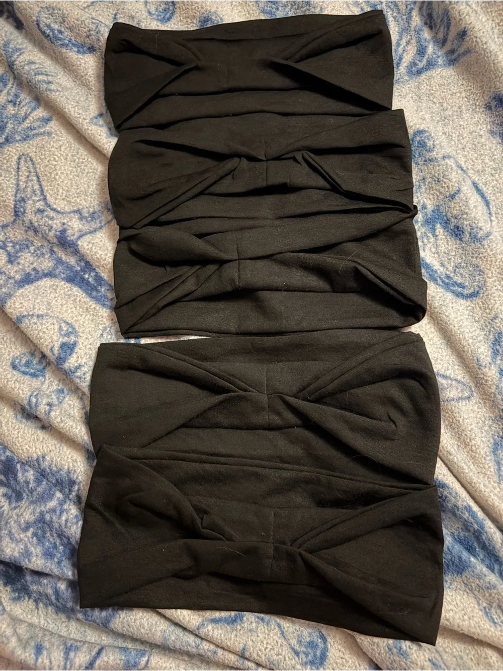 Pack of 5 black headbands